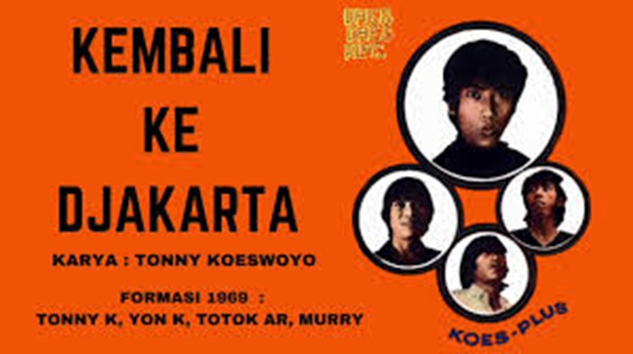 Sampul cover lagu Koes Plus Kembali ke Jakarta.