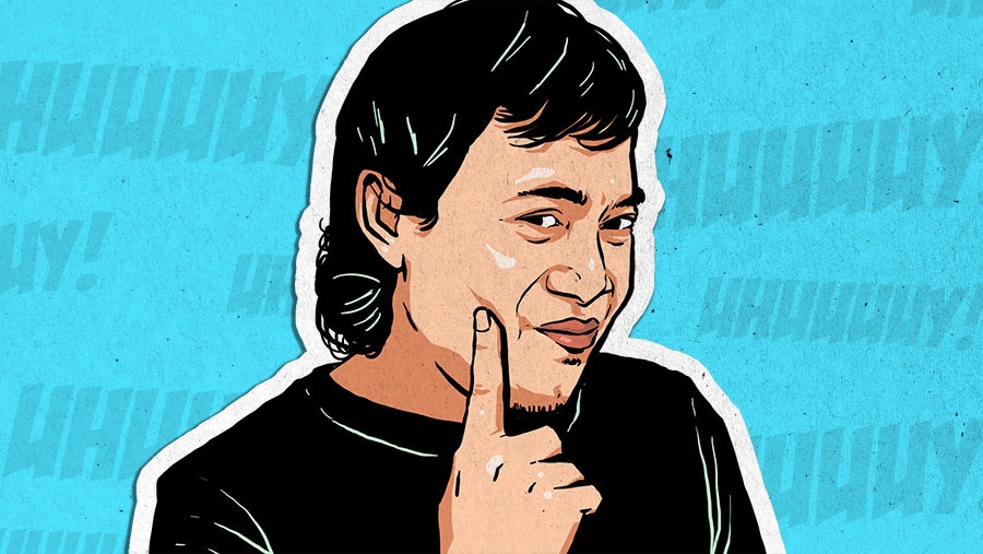 Potret ilustrasi Komeng.