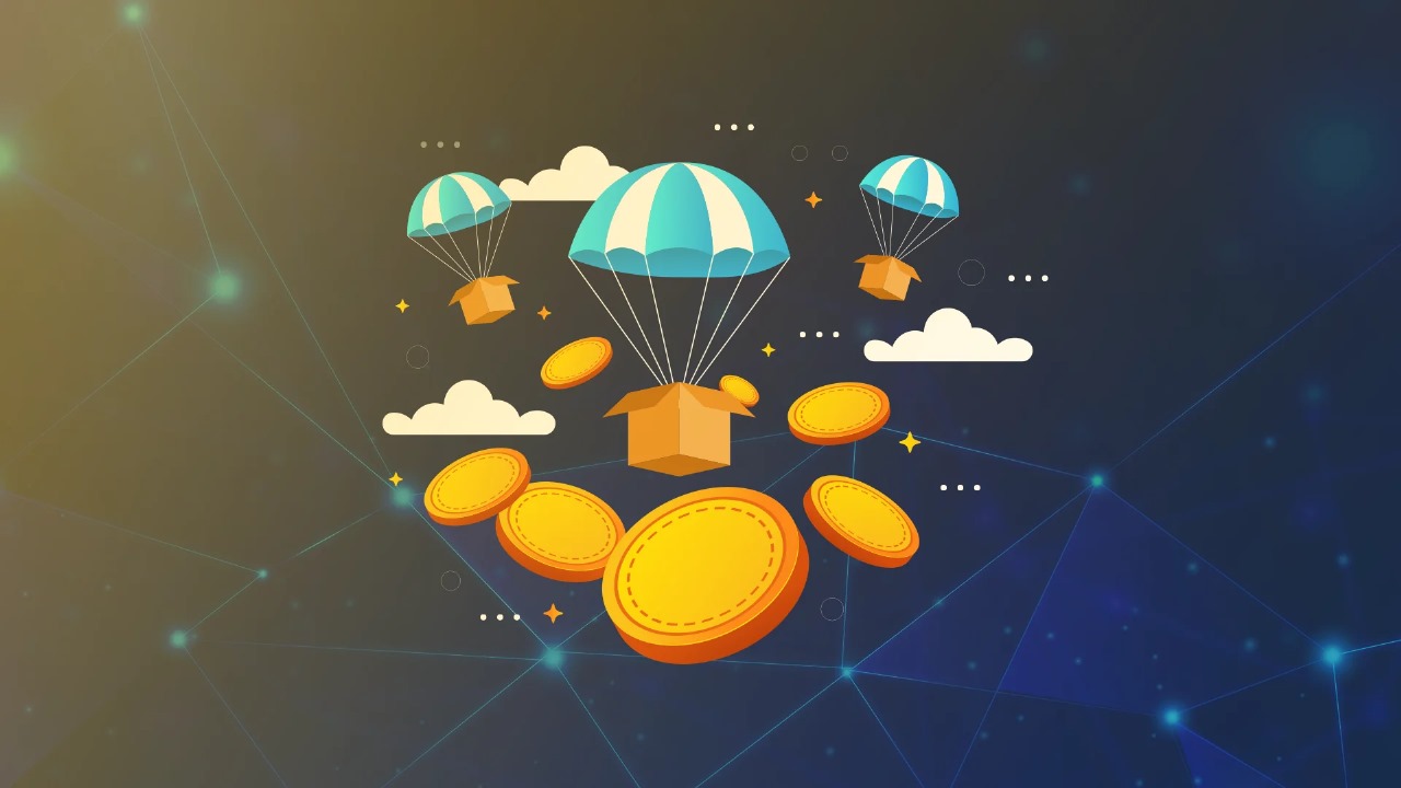 Ilustrasi airdrop kripto.