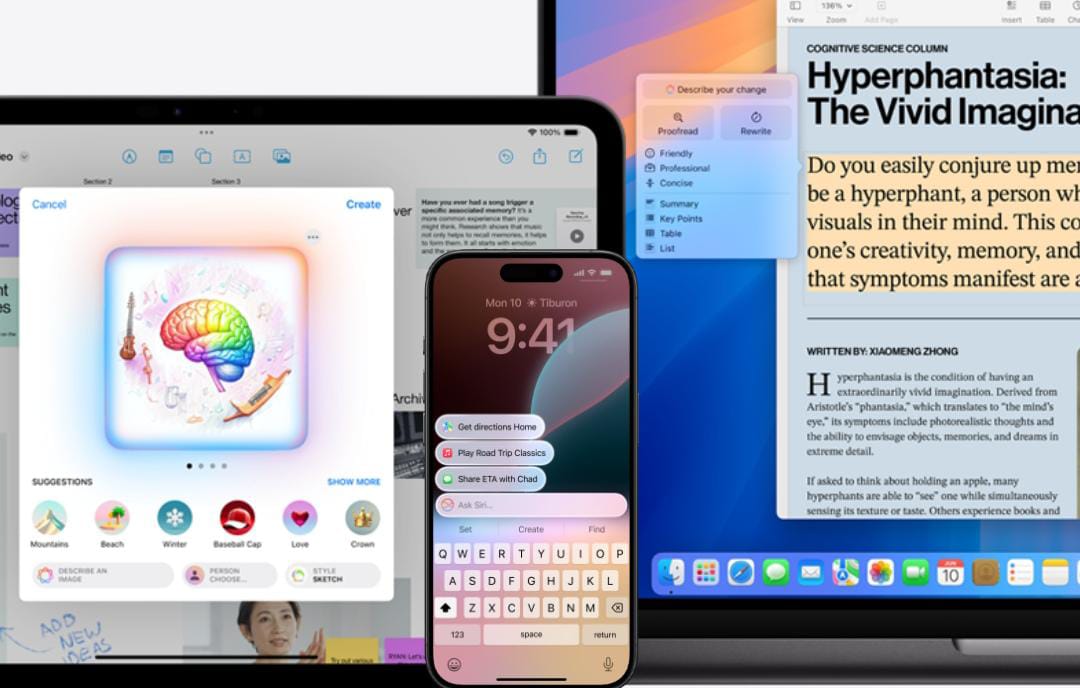 Tampilan update terbaru iOS 18.1.