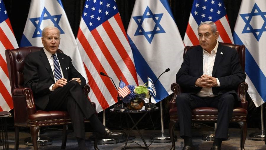 Pertemuan antara Presiden Amerika Serikat Joe Biden dan Perdana Menteri Israel Netanyahu.