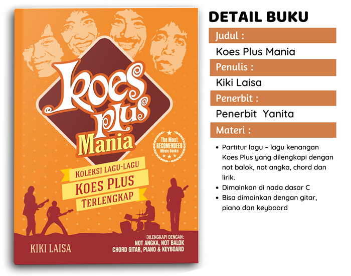 Buku Koes Plus Mania yang bisa dibeli di toko buku.