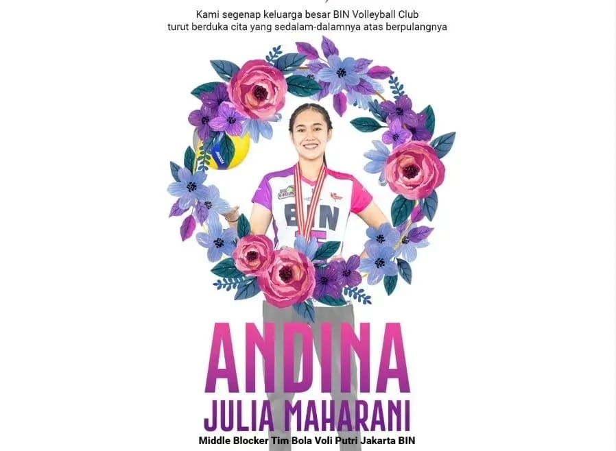 Kabar duka atas meninggalnya Andina Julia Maharani.