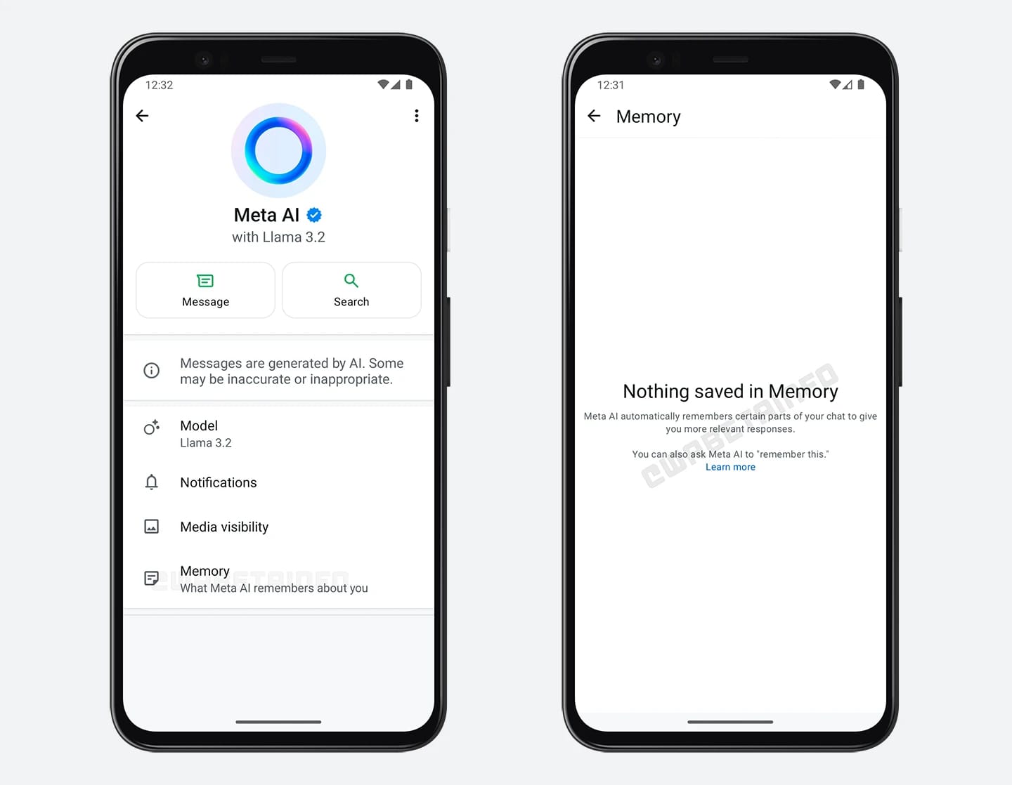 Uji coba WhatsApp terhatap fitur memori pada Meta AI.