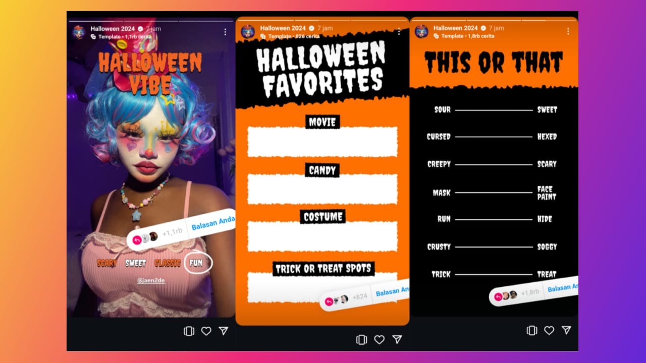 Fitur Halloween di Instagram.