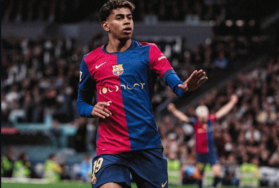 Lamine Yamal, pemain Barcelona yang jadi korban rasisme pendukung Real Madrid.