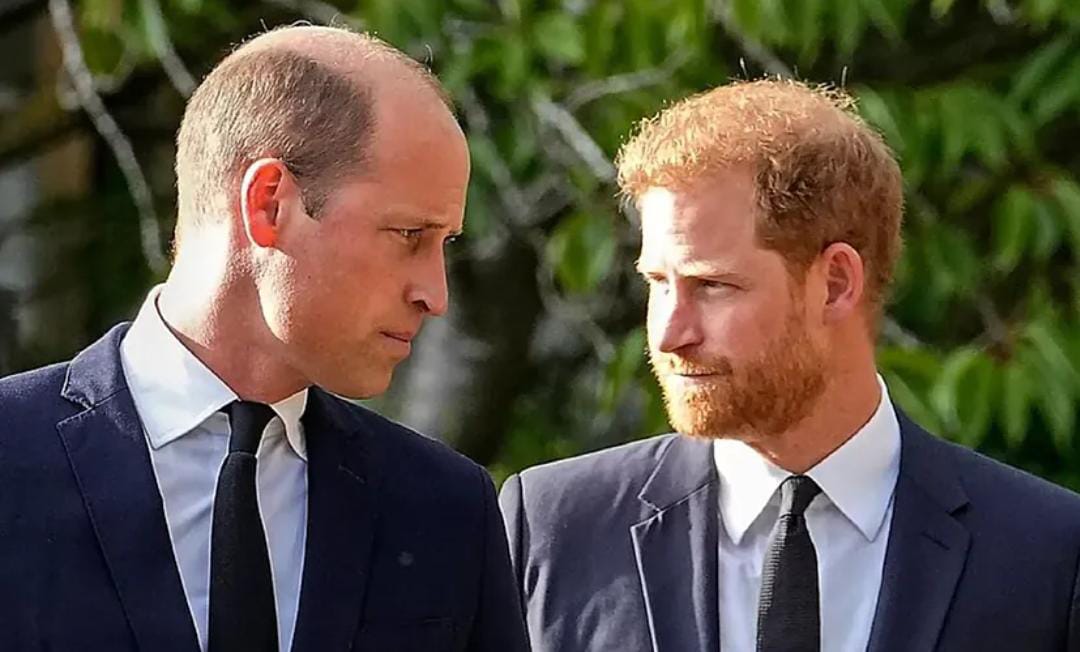Pangeran William (kiri) bersama Harry.