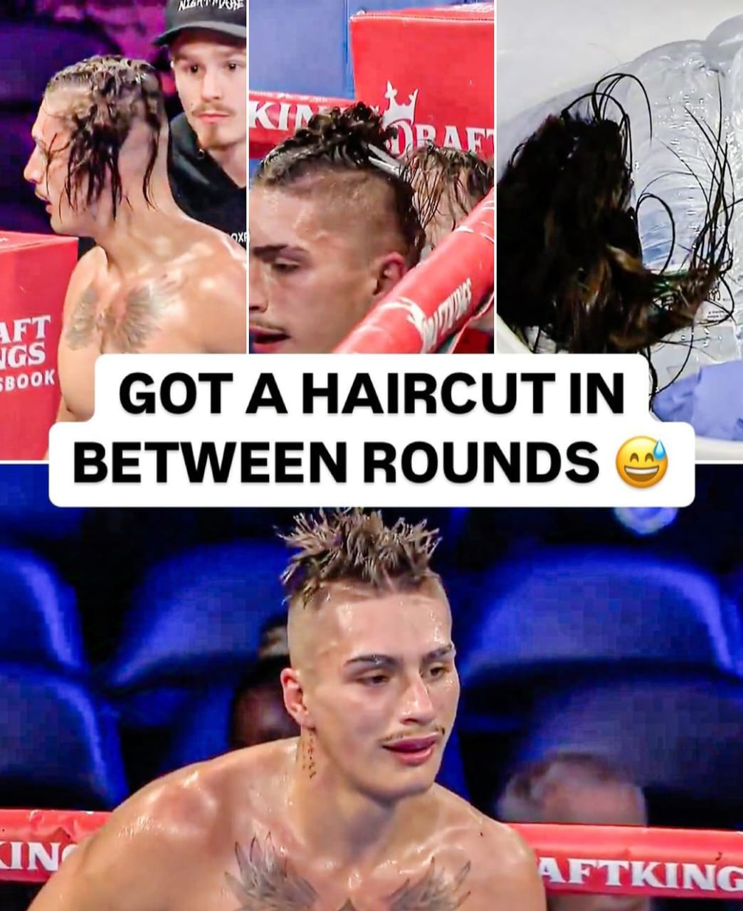 Petinju Austin, Deanda yang cukur rambut saat pertandingan tinju.