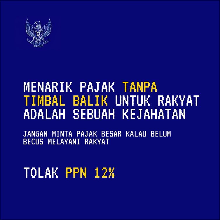 Gelombang aksi penolakan PPN 12 persen yang terus bergaung di publik.