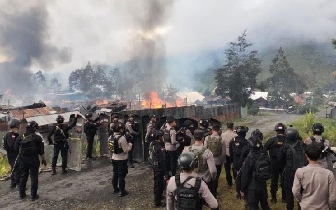Kerusuhan Pilkada di Puncak Jaya, 94 Orang Terluka, Rumah Dibakar