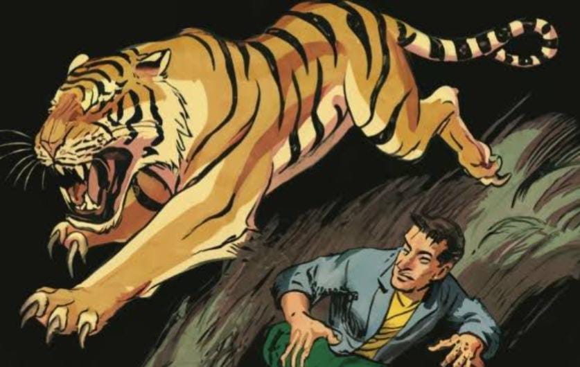 Ilustrasi diterkam harimau.