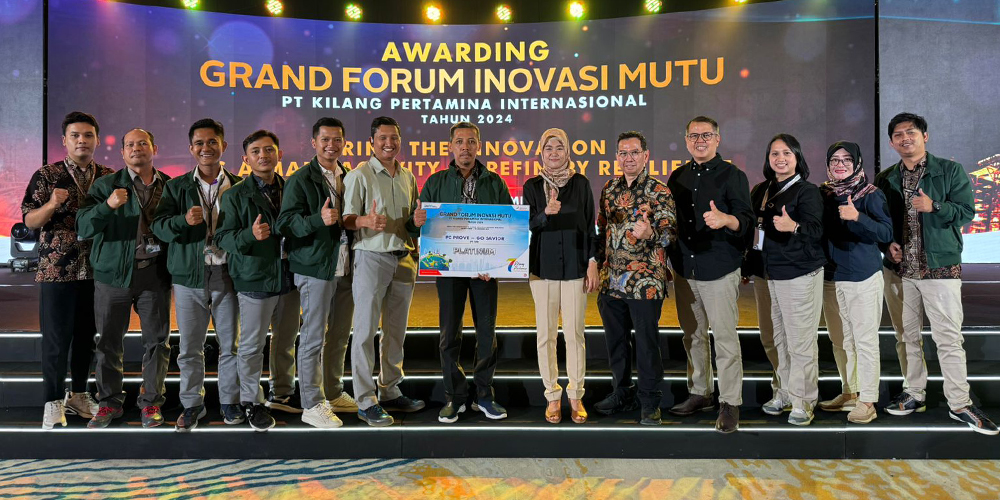 Tim Savior TPPI saat menerima penghargaan Predikat Platinum di GFIM KPI 2024 Rabu (4/12) lalu