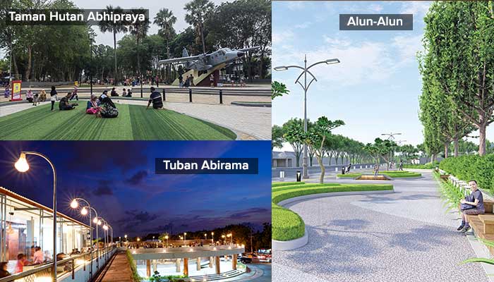 Ruang publik di Tuban yang ditata lebih kekinian.