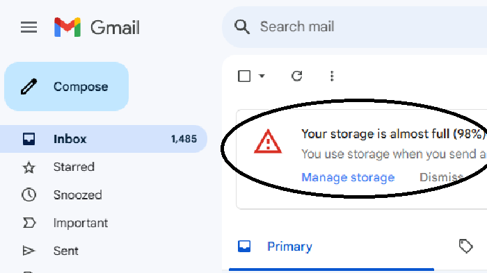 Cara atasi Gmail penuh yang sudah tak lagi bisa menerima email.