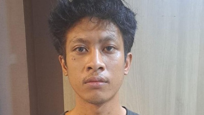 Johan, pelaku penyiraman air keras terhadap mantan pacar.