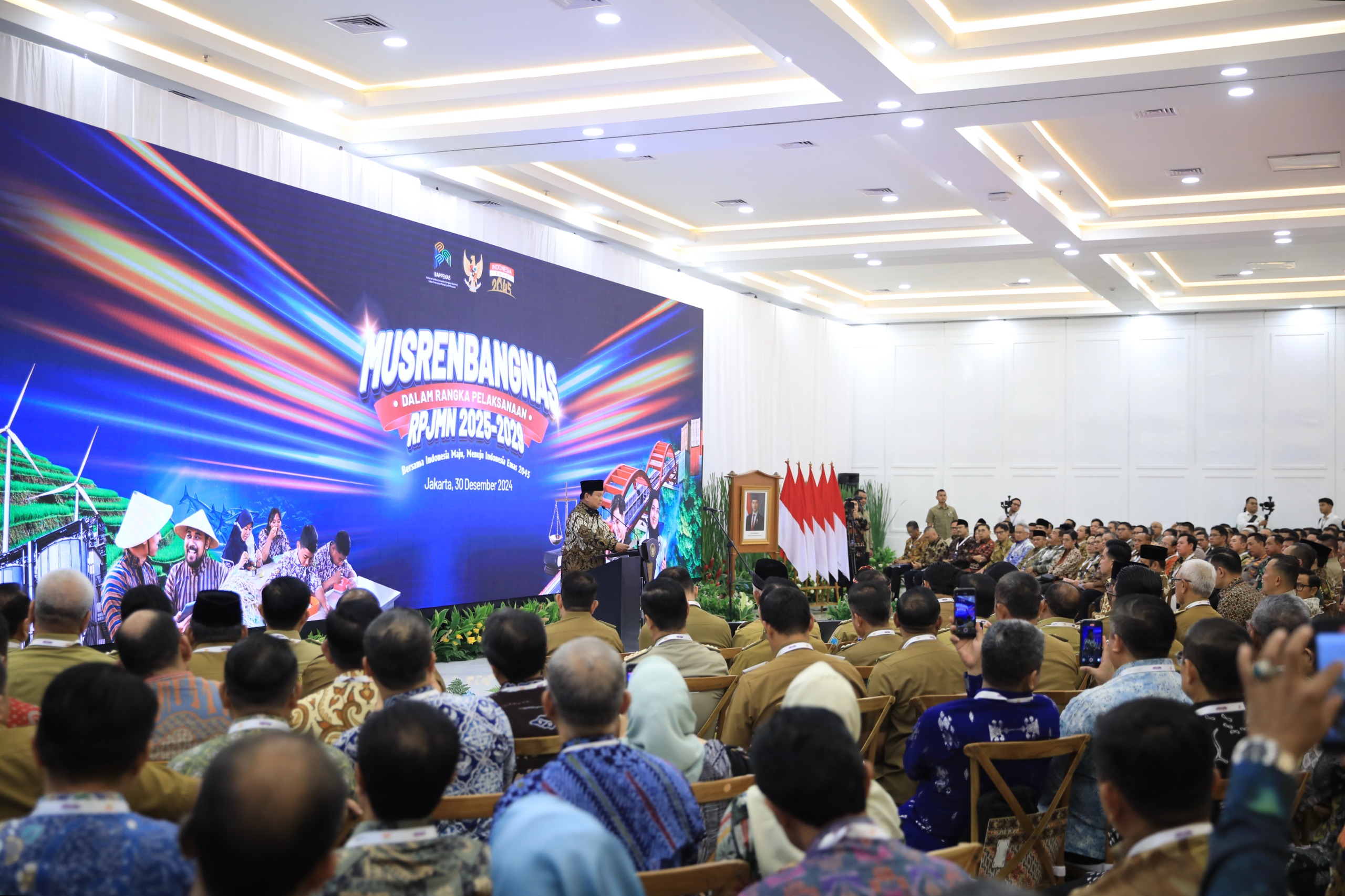 Presiden RI Prabowo Subianto saat Musrenbangnas.