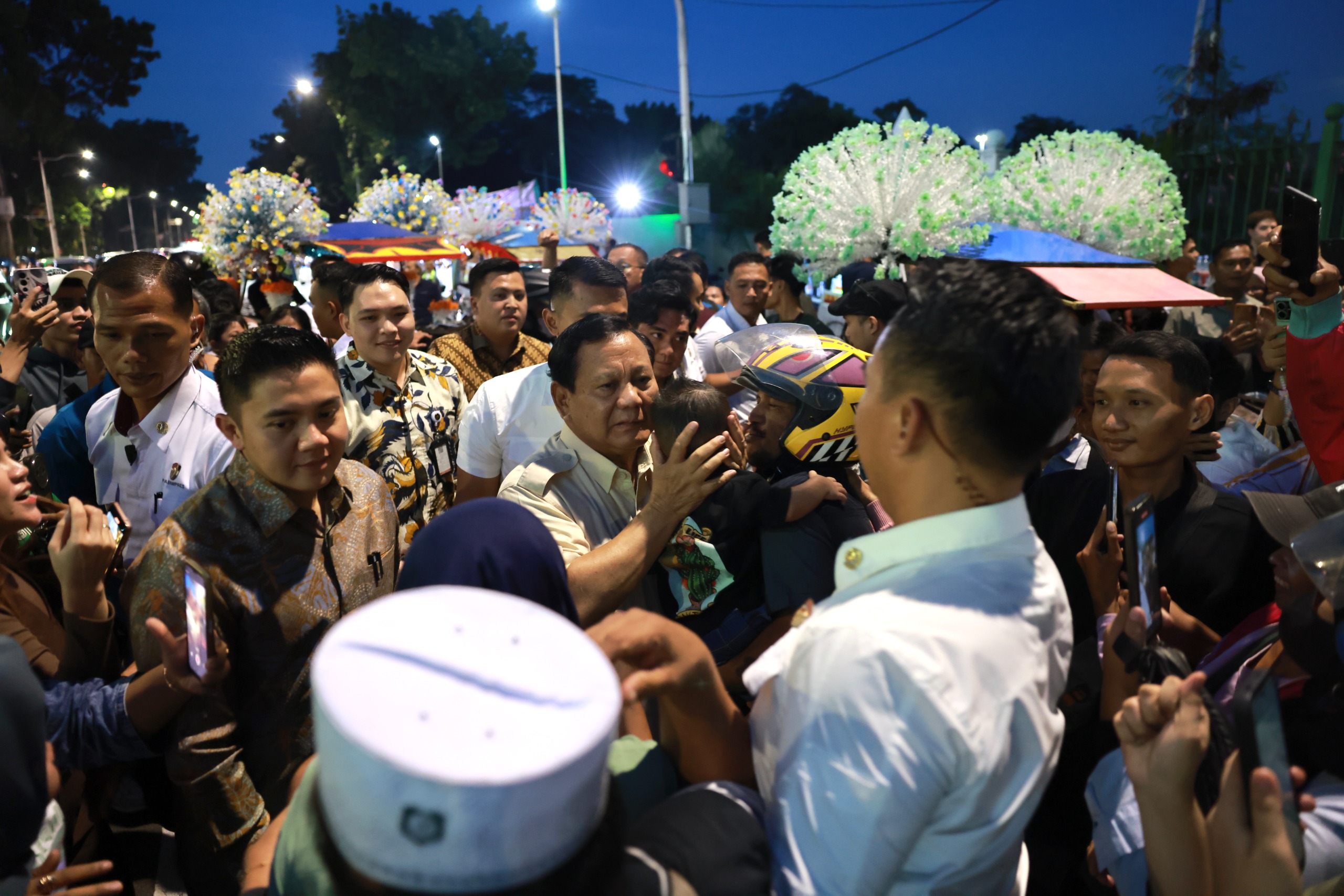 Presiden Prabowo Subianto usai mengumumkan batal menaikkan PPN 12 persen.