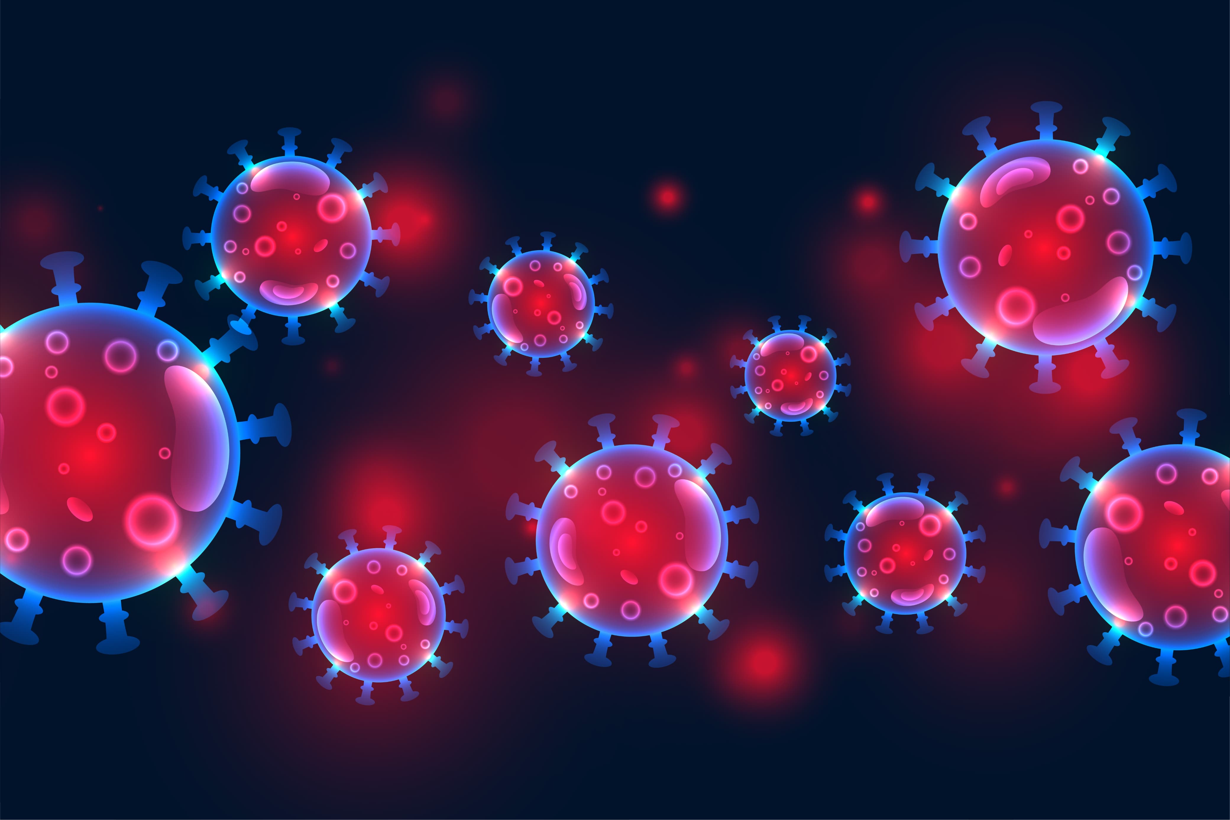 Ilustrasi wabah virus.