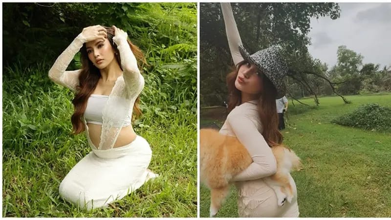 Potret maternity shoot Mahalini yang dibagikan di media sosial.