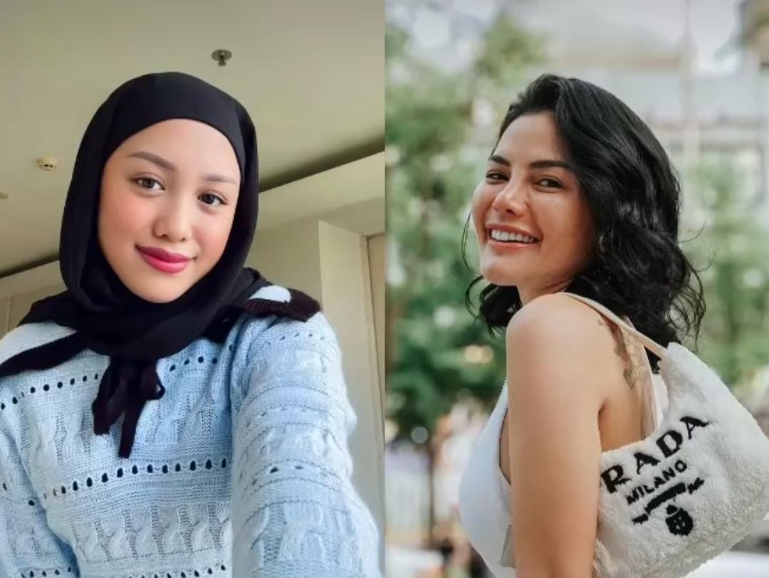 Foto kiri Lolly dikolase dengan foto ibunya, Nikita Mirzani.