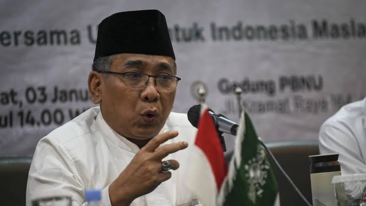 Ketua Umum Pengurus Besar Nahdlatul Ulama (PBNU), KH Yahya Cholil Staquf.