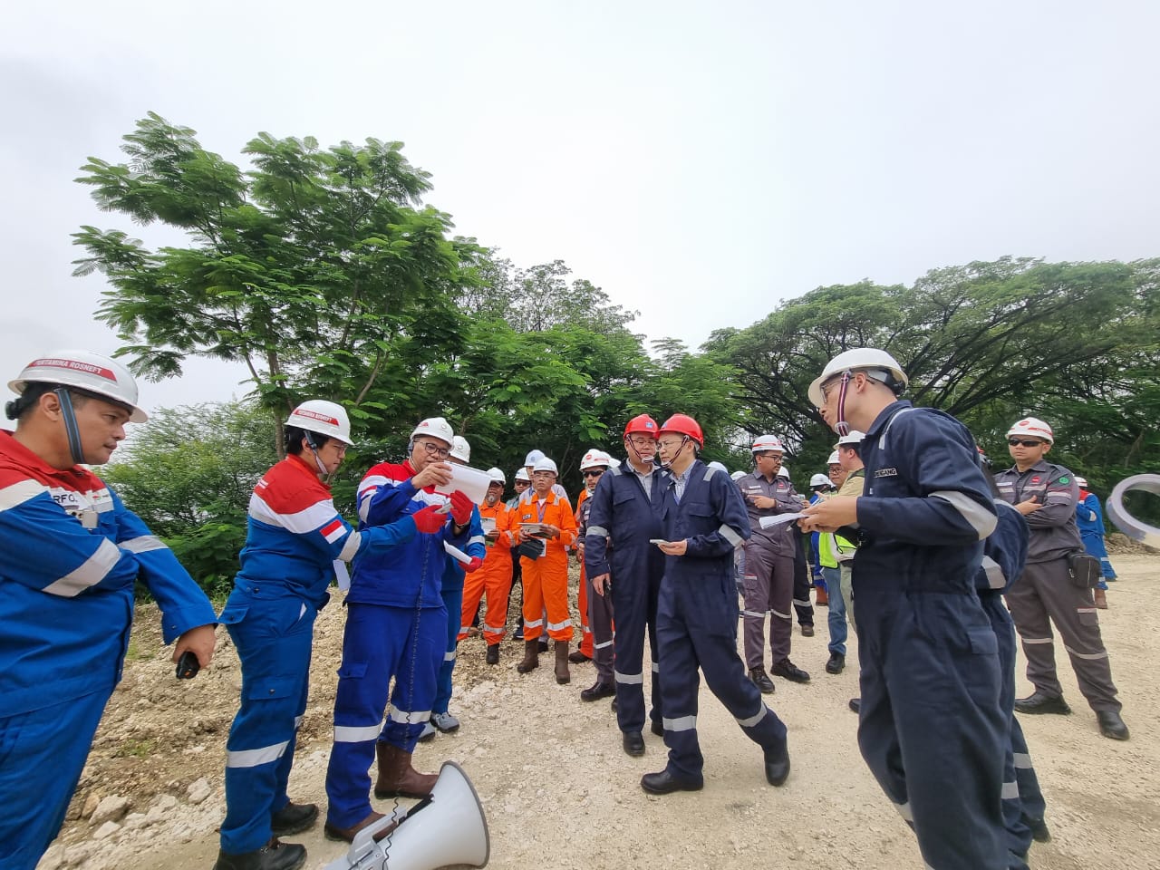 Progres Kilang Minyak GRR Tuban yang masih terus berjalan.