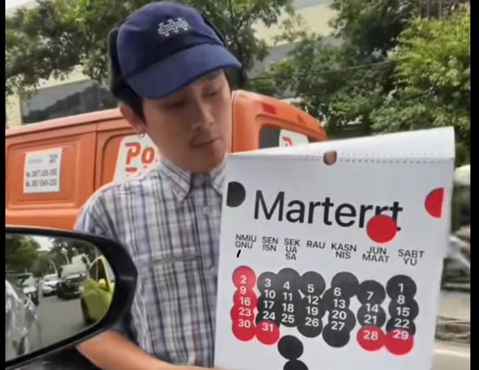 Kalender unik yang viral di medsos.