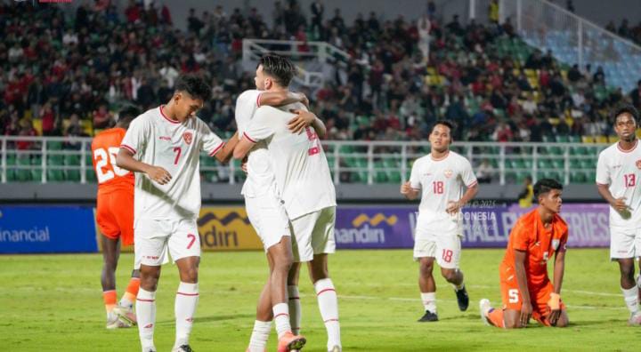 Timnas Indonesia U-20 menang telak atas India