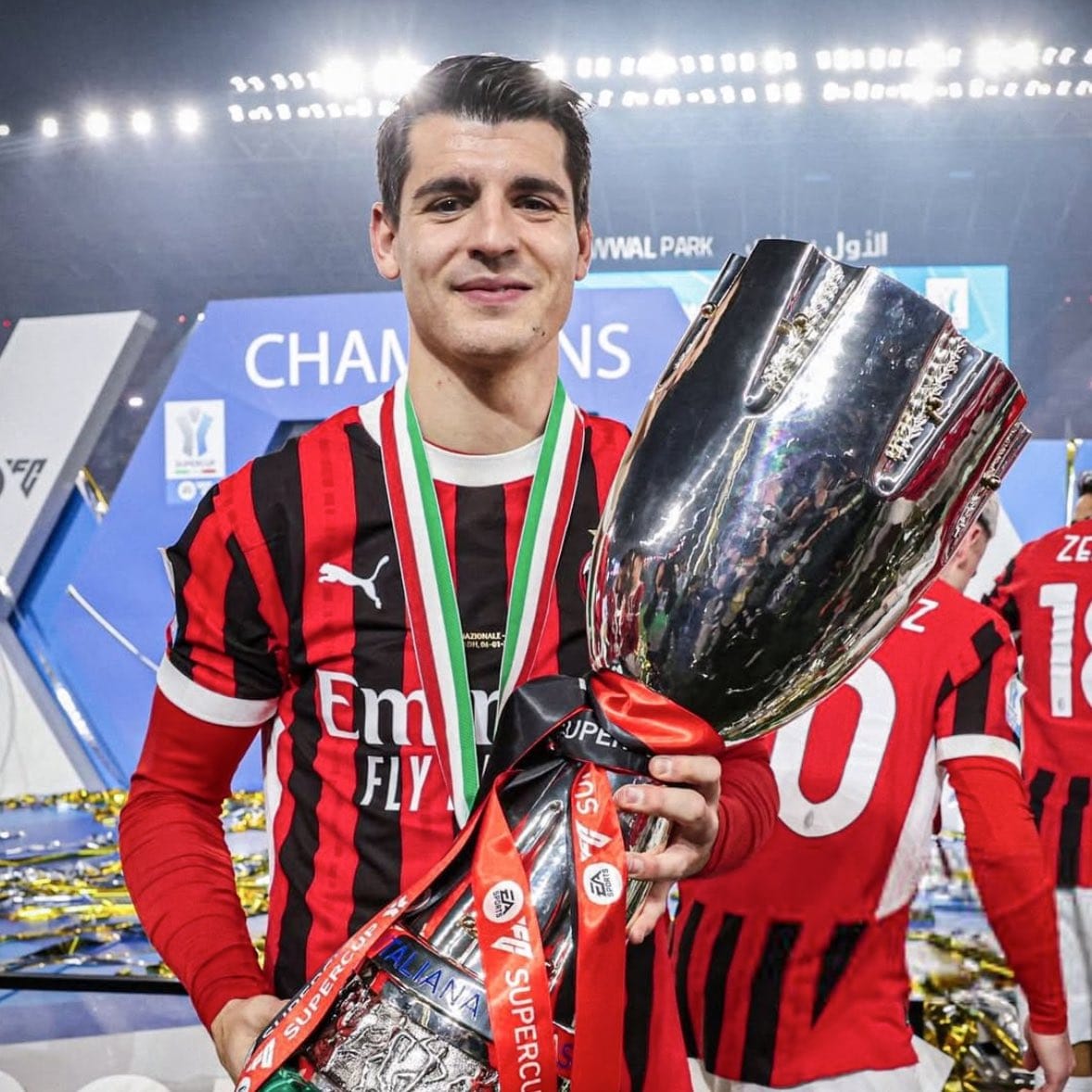 Pemain AC Milan Morata.