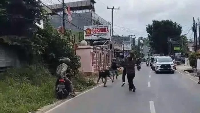 Kejadian baku tembak  di Kota Lampung, pada Kamis (30/1).