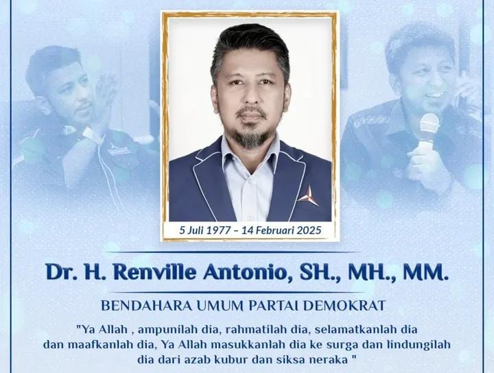 Renville Antonio, Bendahara Umum Demokrat meninggal (instagram/pdemokrat)