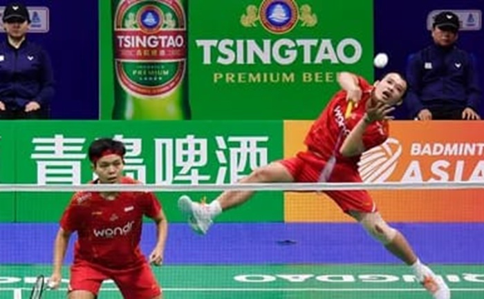 Pebulu tangkis Indonesia ganda campuran Rinov Rivaldy dan Fadia.