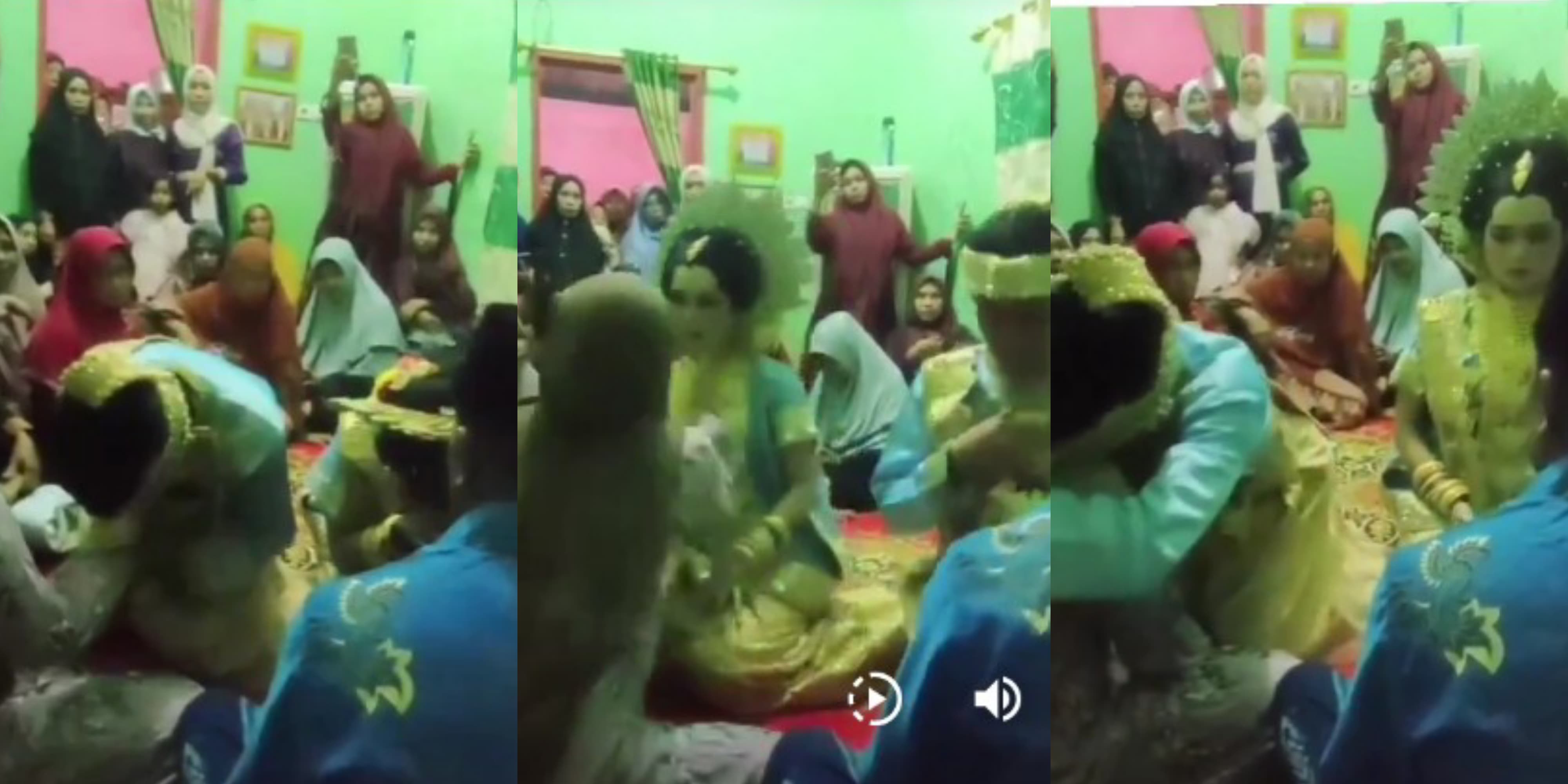 Sumber foto/video : tangkapan layar video viral ibu mertua menampar mempelai wanita.