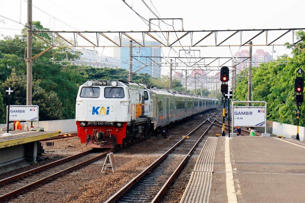 Ilustrasi kereta api Indonesia.