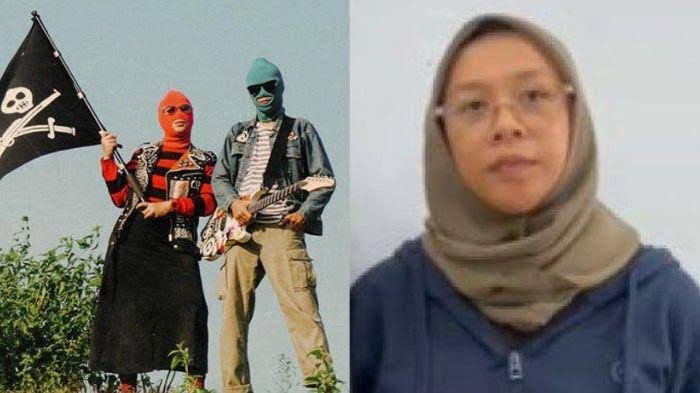 Novi Citra Indriyati, vokalis band Sukatani  yang diberhentikan sebagai guru
