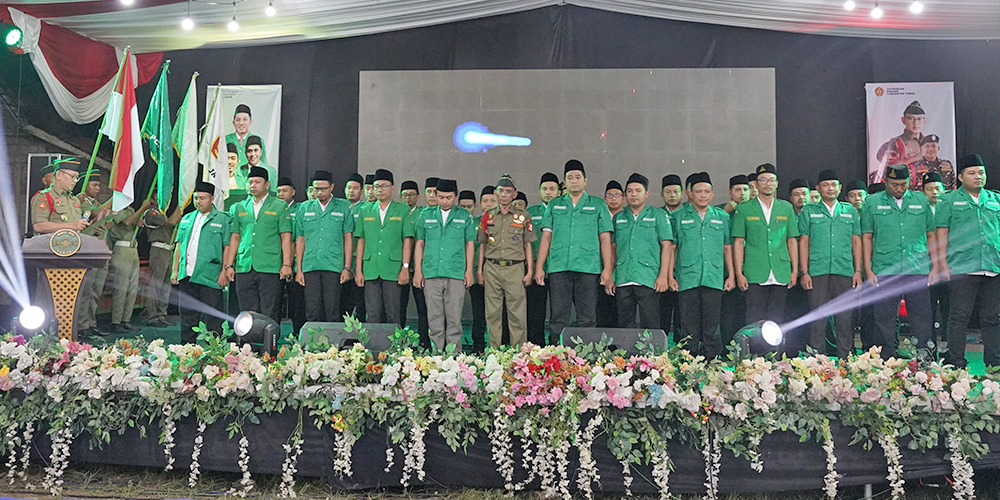 Kasatkornas Banser H. Syafiq Syauqi melantik Pengurus Cabang GP Ansor Tuban periode 2024-2028 resmi dilantik, Selasa (25/2) malam di Ponpes Mansyaul Huda 02, Kecamatan Senori.
