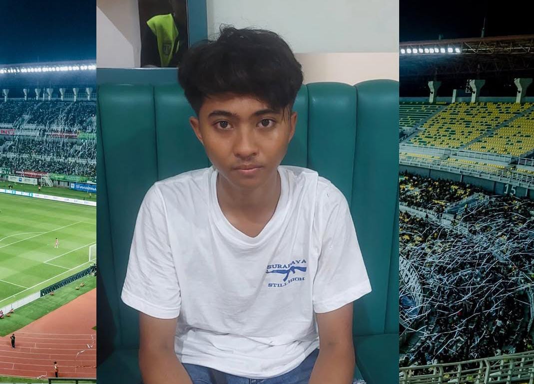 Oknum Bonek yang diberi hukuman tidak bisa masuk GBT seumur hidup akibat nyalakan flare
