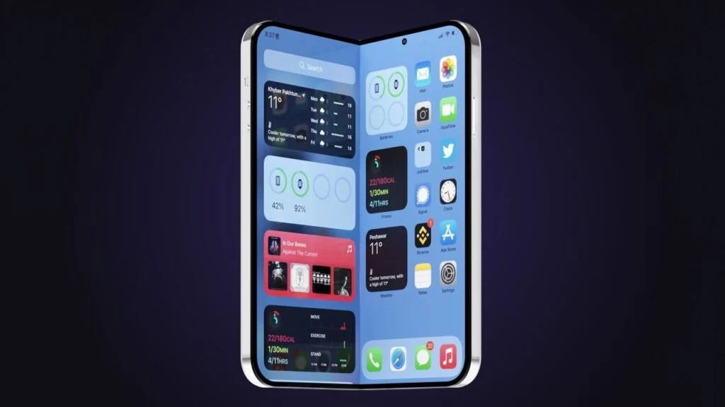 Bocoran tampilan ponsel lipat iPhone.