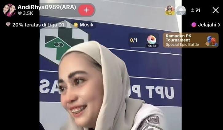 pegawai Puskesmas Timurung live TikTok saat jam kerja