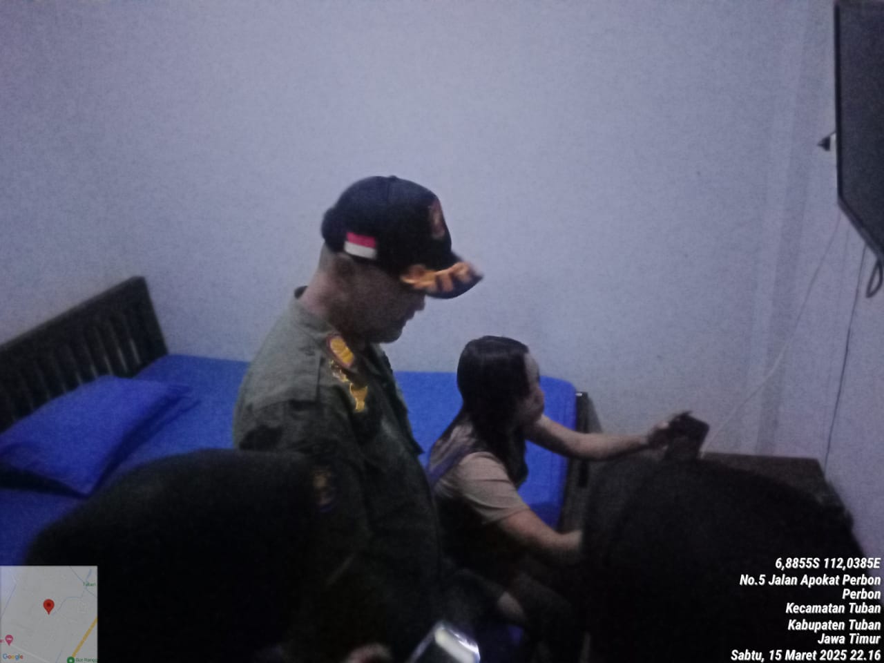 Razia penyakit masyarakat yang salah satunya menjaring oknum anggota Polres Tuban.