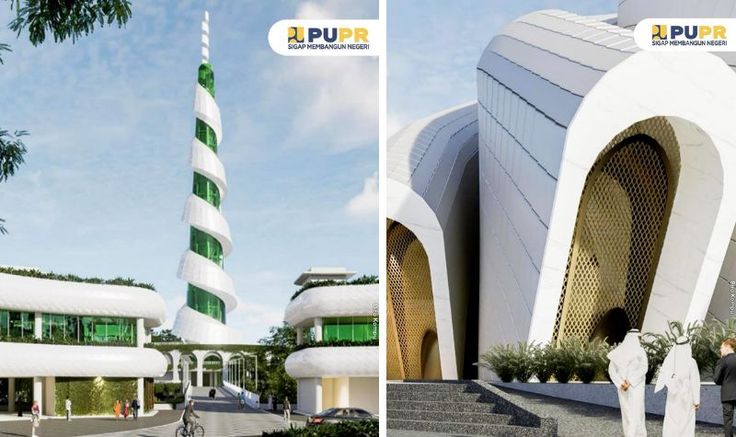 Maket pembangunan Masjid Negara di Ibu Kota Nusantara (IKN) yang masih belum rampung sepenuhnya.