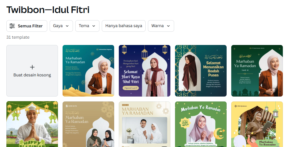 Link Twibbon Idul Fitri Lebaran 2025 dengan berbagai desain menarik.