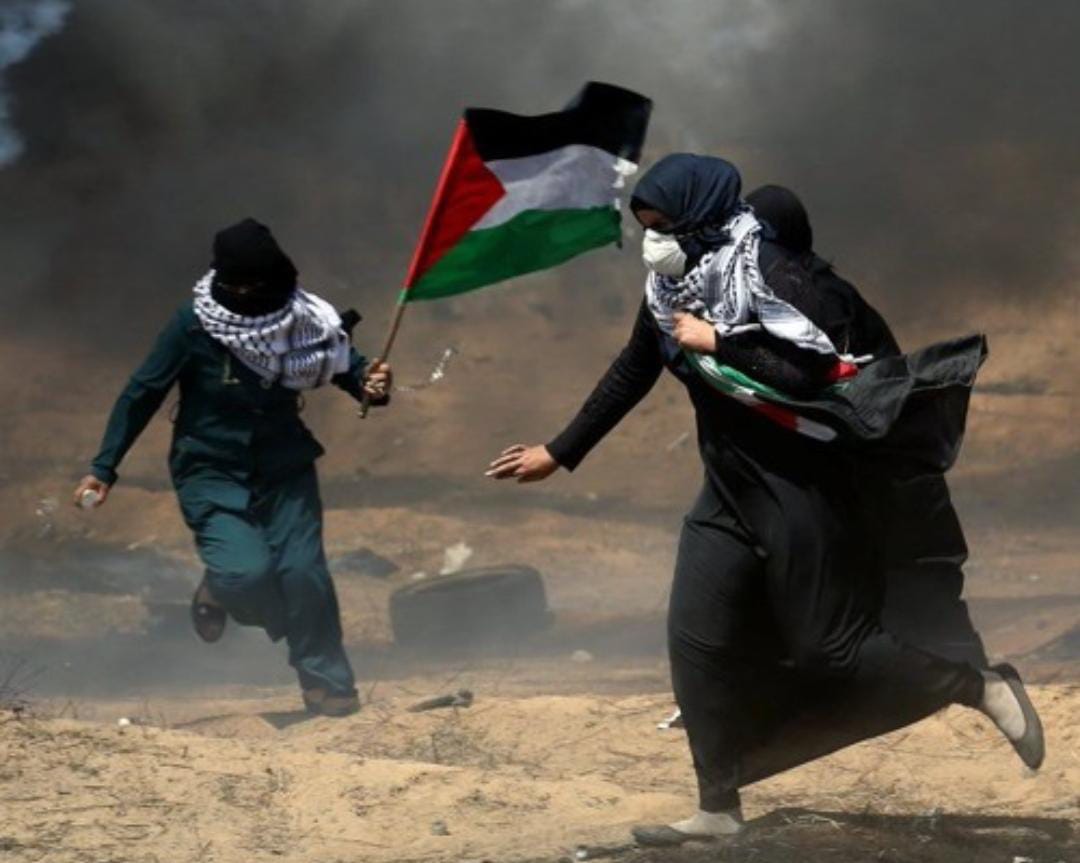 Rakyat Palestina yang terus menyerukan perlawanan terhadap penjajahan Israel.