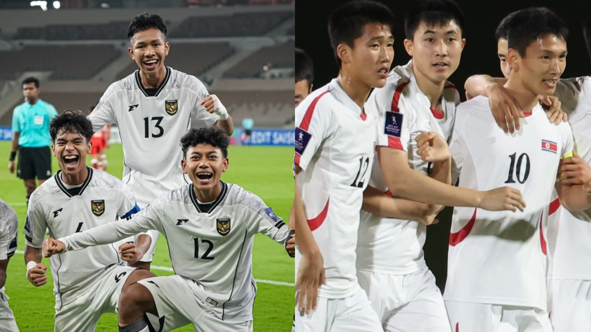 Korea Utara U 17 akan lawan Timnas Indonesia di perempat final Piala Asia