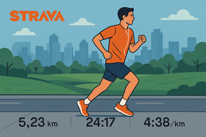 Strava yang menggunakan fitur terbaru Bahasa Indonesia untuk penggunanya.