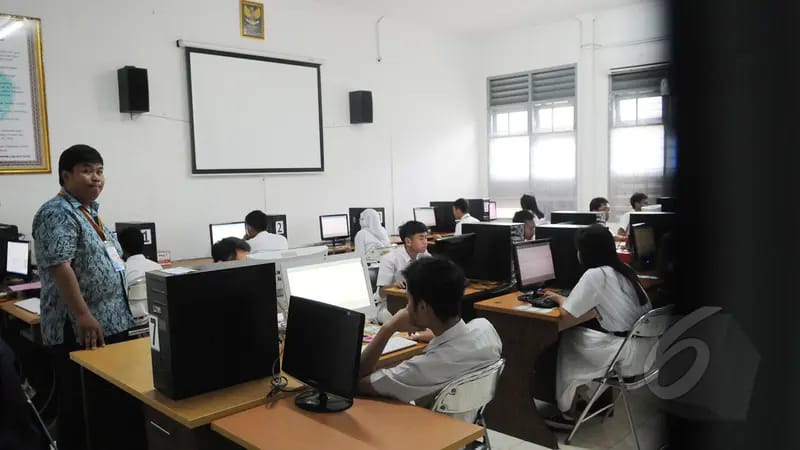 Siswa sedang persiapan UTBK SNBT