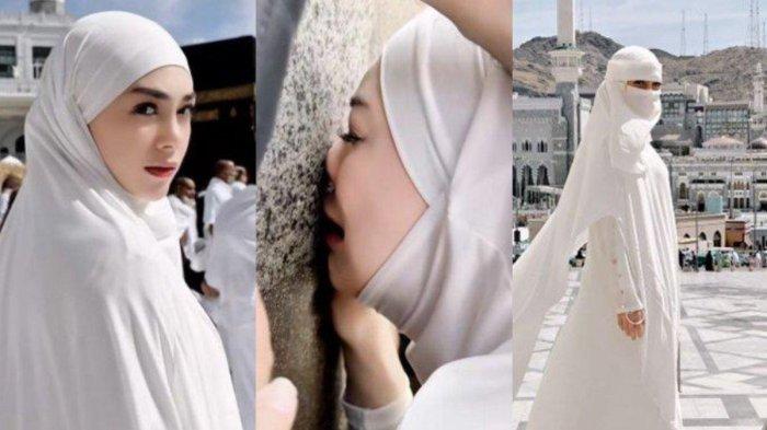Celine Evangelista saat umrah