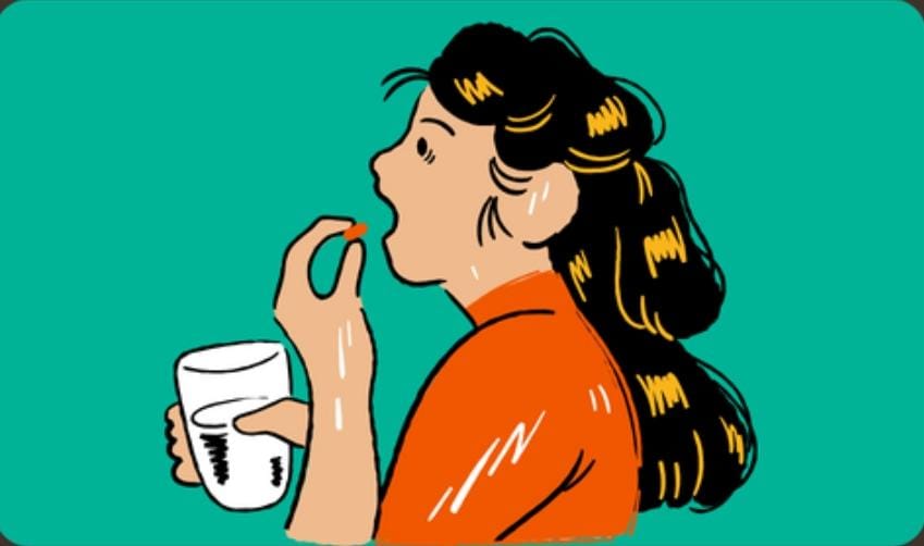 Ilustrasi mengkonsumi antibiotik
