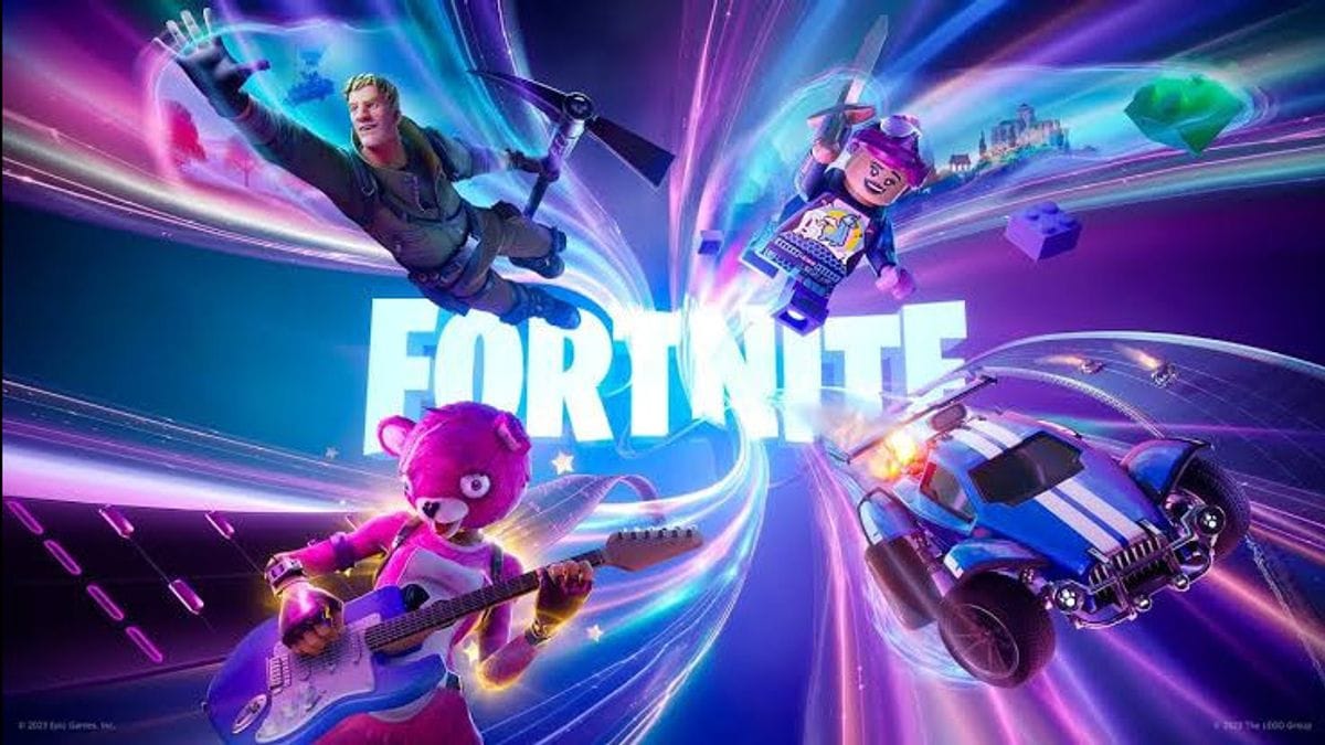 Tampilan game Fortnite yang kembali ke App Store iOS setelah dilarang empat tahun.