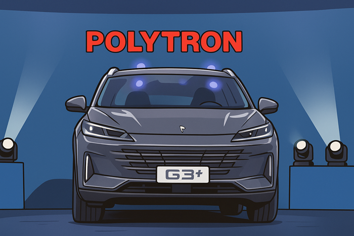 Ilustrasi mobil listrik Polytron G3 dan G3+.